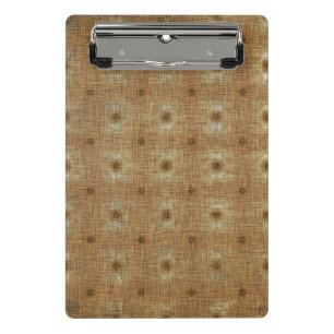 Boho Tapestry Pattern, Light Brown Mini Clipboard