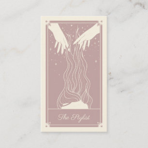 Boho Tarot Hairdresser Dusky Pink Business card