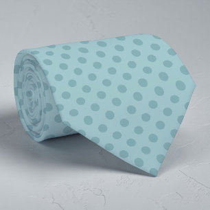 Boho Teal Mini Polka Dots Necktie