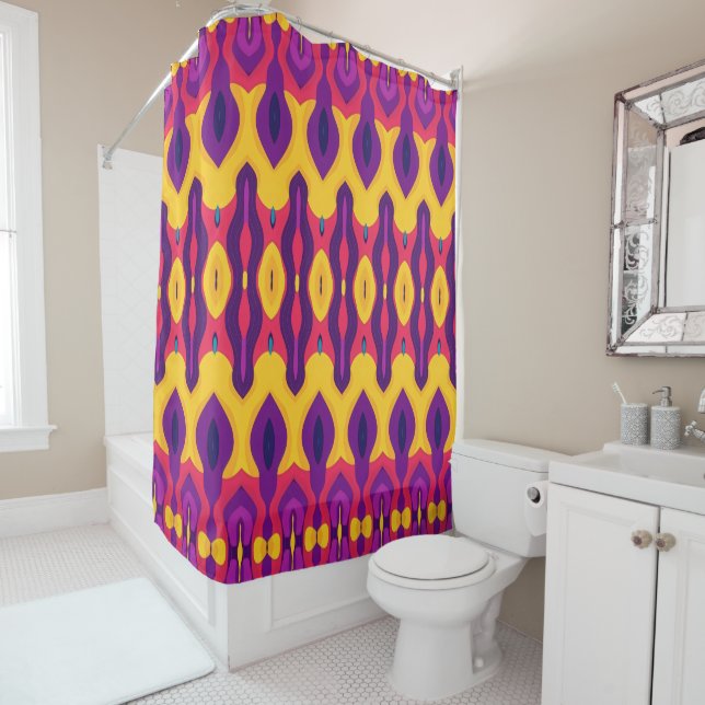 Boho Teardrop Tides Shower Curtain (In Situ)