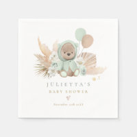 Boho Teddy Bear Baby Shower Decorations