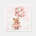 Boho Teddy Bear Bearly Wait Pink Girl Baby Shower 
