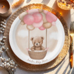 Boho Teddy Bear Girl Pink Bearly Wait Baby Shower  Paper Plate<br><div class="desc">★ Cute bear themed paper plates! Designed to match the collection. ★ Easily PERSONALIZE this design with your details via the "CUSTOMIZE" button! ★ If you need coordinating MATCHING ITEMS, please check our matching collection or shop. Do you have any questions about our designs or if you can't find what...</div>