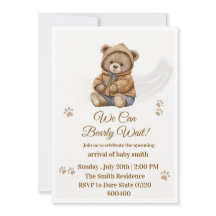 Boho Teddy Bear "We Can Bearly Wait" Baby Shower.