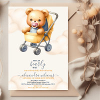 Boho Teddy Bear We Can Bearly Wait Baby Shower 