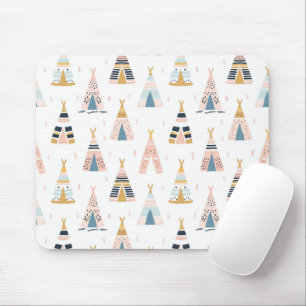 Boho teepees mouse pad