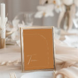 Boho Terracota Arch Table Ten Table Number<br><div class="desc">Designed to coordinate with for the «Arches Minimalist» Wedding Invitation Collection. To change details,  click «Details». To move the text or change the size,  font,  or colour,  click «Edit using Design Tool». View the collection link on this page to see all of the matching items in this beautiful design.</div>