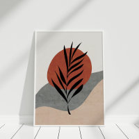 Boho Terracotta Abstract Sun and Landscape Art