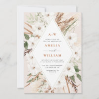 boho terracotta and pampass grass wedding