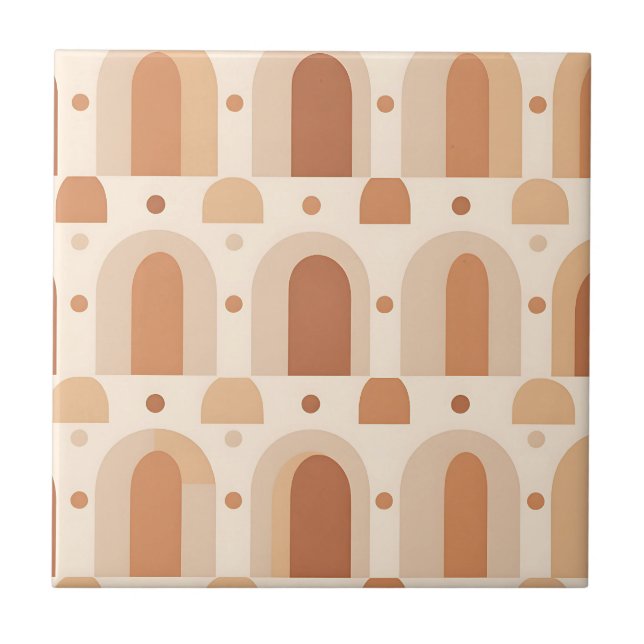 Boho Terracotta Arch Seamless Pattern Tile (Front)