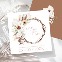 Boho Terracotta Brown Dried Floral Wreath Wedding