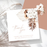 Boho Terracotta Brown Floral Wedding Thank You<br><div class="desc">Introducing our Boho Terracotta Brown Pampas Grass Floral Wedding Thank You Card, a captivating blend of bohemian charm and rustic elegance. Embrace the whimsical allure of pampas grass and delicate white orchids, set against a backdrop of white and terracotta brown, for a botanical-inspired celebration that captures the essence of boho...</div>