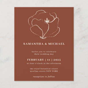 Boho Terracotta burnt orange Eucalyptus budget Flyer