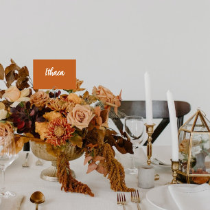 Boho Terracotta Custom Wedding Table Name Number