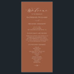 Boho Terracotta Dainty Script Wedding Ceremony Programme<br><div class="desc">Boho Terracotta Dainty Script Wedding Programs |  Share details of your wedding with these boho wedding programs. This customisable ceremony programs feature whimsical script and minimalist typography. These terracotta wedding programs are perfect for any wedding theme.</div>