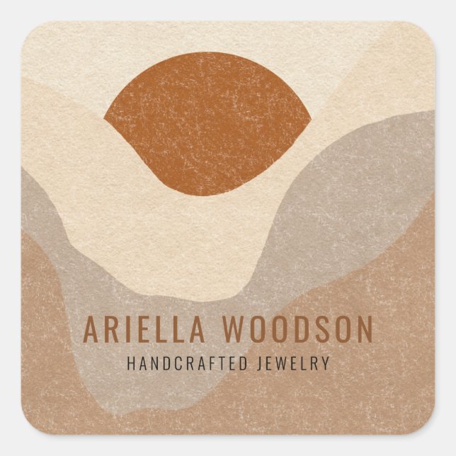 Boho Terracotta Desert Sun Product Label (Front)