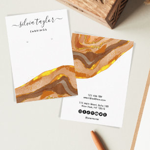 Boho Terracotta Designer Jewellery Holder Social Business Card