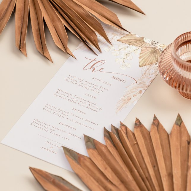  Boho Terracotta Dried Flowers and Pampas Grass  M Menu (Creator Uploaded)
