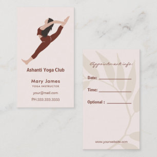 Boho Terracotta Earthy Yoga Instructor Appointment Card