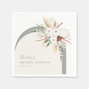 Boho Terracotta Floral Arch Napkins