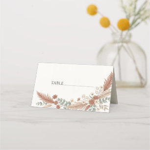 Boho Terracotta Floral Wedding Place Card