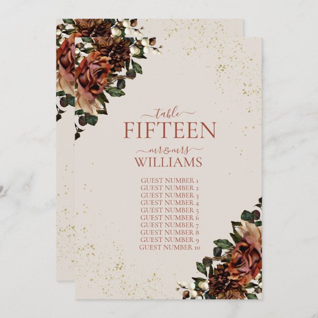 Boho Terracotta Greenery Floral Wedding Invitation (Front/Back)