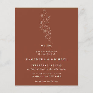 Boho Terracotta Indie brown Botanic we do budget Flyer