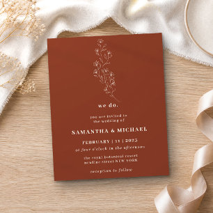 Boho Terracotta Indie brown Botanic we do budget Flyer