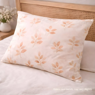 Boho Terracotta Leaf Botanical Pattern Pillowcase