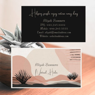 Boho Terracotta Meditative Desert Business Card
