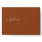 Boho Terracotta Modern A7 5x7 Wedding Invitation