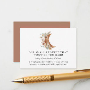 Boho Terracotta Moon Book Request Card