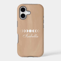Boho Terracotta Moon Phases Custom Name