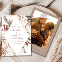 Boho Terracotta Photo Pampas Grass Wedding