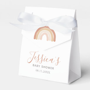 Boho Terracotta Rainbow Baby Shower Favour Box