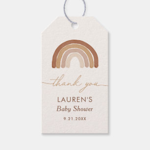 Boho Terracotta Rainbow Baby Shower Gift Tags
