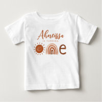 Boho Terracotta Rainbow Sunshine First Birthday