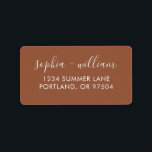 Boho Terracotta Return Address Labels<br><div class="desc">This modern terracotta return address labels feature a minimalist design with an earthy,  boho desert colour scheme and clean,  modern typography.</div>