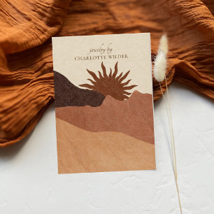 Boho Terracotta Sand Desert Sun Handmade Jewellery Business Card