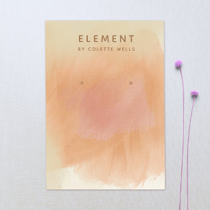 Boho Terracotta Watercolor Earring Display Business Card