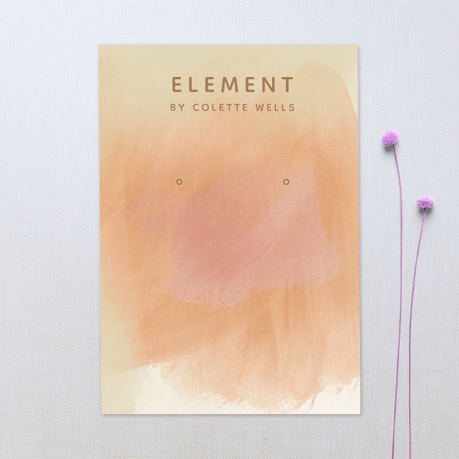 Boho Terracotta  Watercolor Earring Display Business Card (Creator Uploaded)