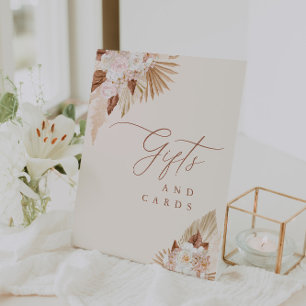 Boho Terracotta Wedding Gifts & Cards  Pedestal Sign