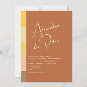 Boho Terracotta Wedding Invitation