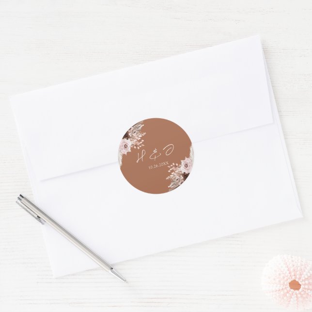 Boho Terracotta Wedding Invitation Envelope Seal (Envelope)