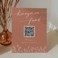 Boho Terracotta Wildflower Wedding Honeymoon Fund
