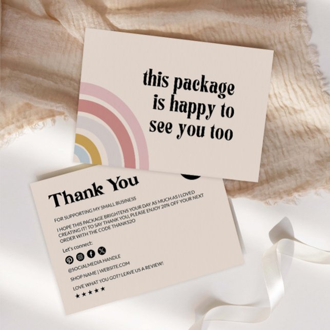 Boho Thank You Card Template | Business Packaging (Creator Uploaded)