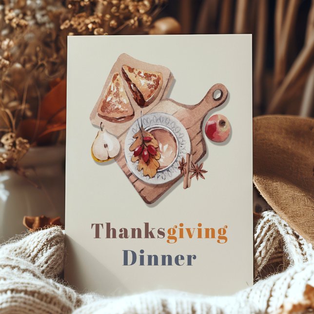 Boho Thanksgiving Dinner Feast Holiday Postcard (Creator Uploaded)