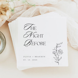 Boho The Night Before Rehearsal Dinner Wedding Napkin