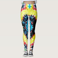 Boho Tie-dyed Pattern Vibrant Rainbow Colours