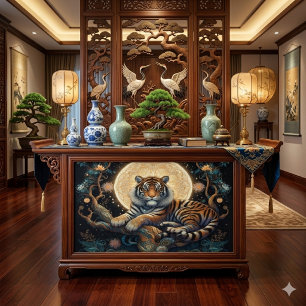 Boho Tiger in Tree with Moon  Tissue Paper